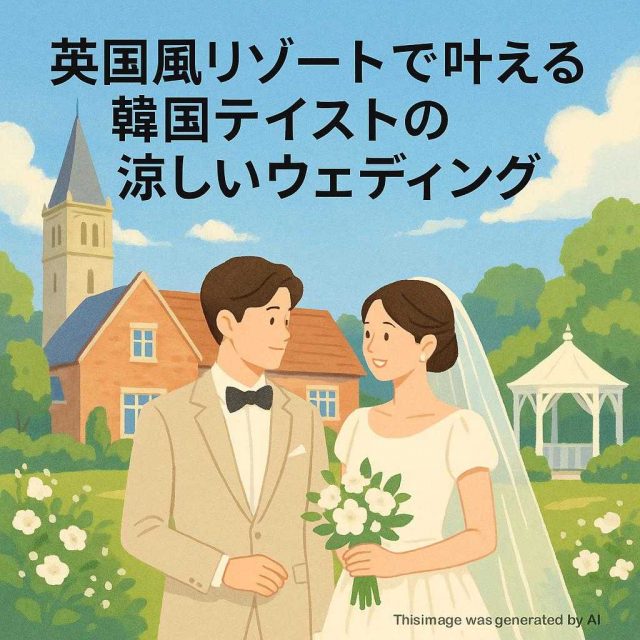 英国風リゾートで叶える韓国テイストの涼しいウェディング