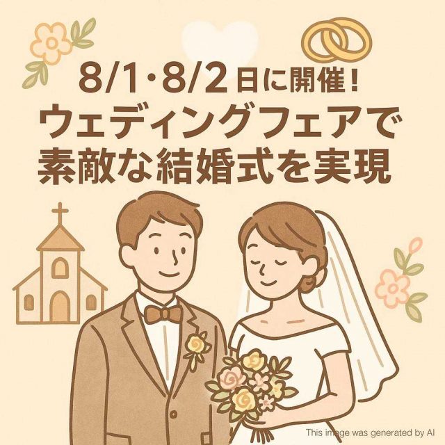 8/1・8/2日に開催！ウェディングフォイトフェアで素敵な結婚式を実現