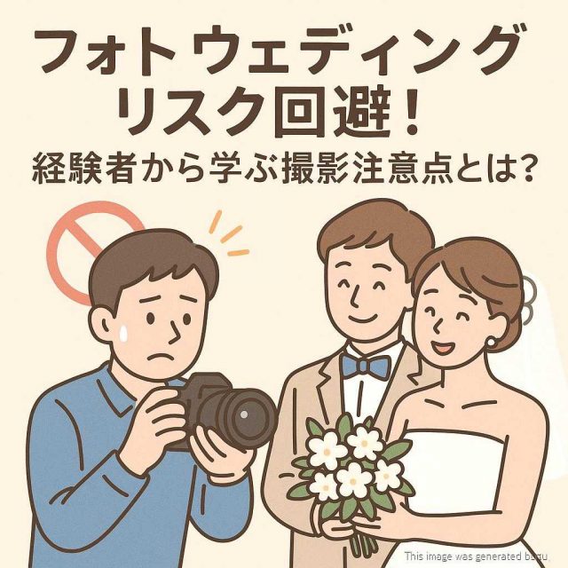 フォトウェディングリスク回避！経験者から学ぶ撮影注意点とは？