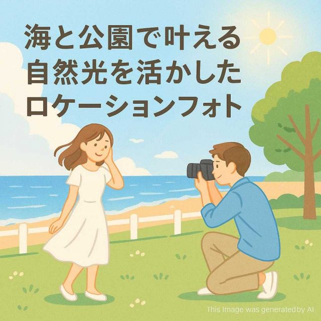 海と公園で叶える自然光を活かしたロケーションフォト