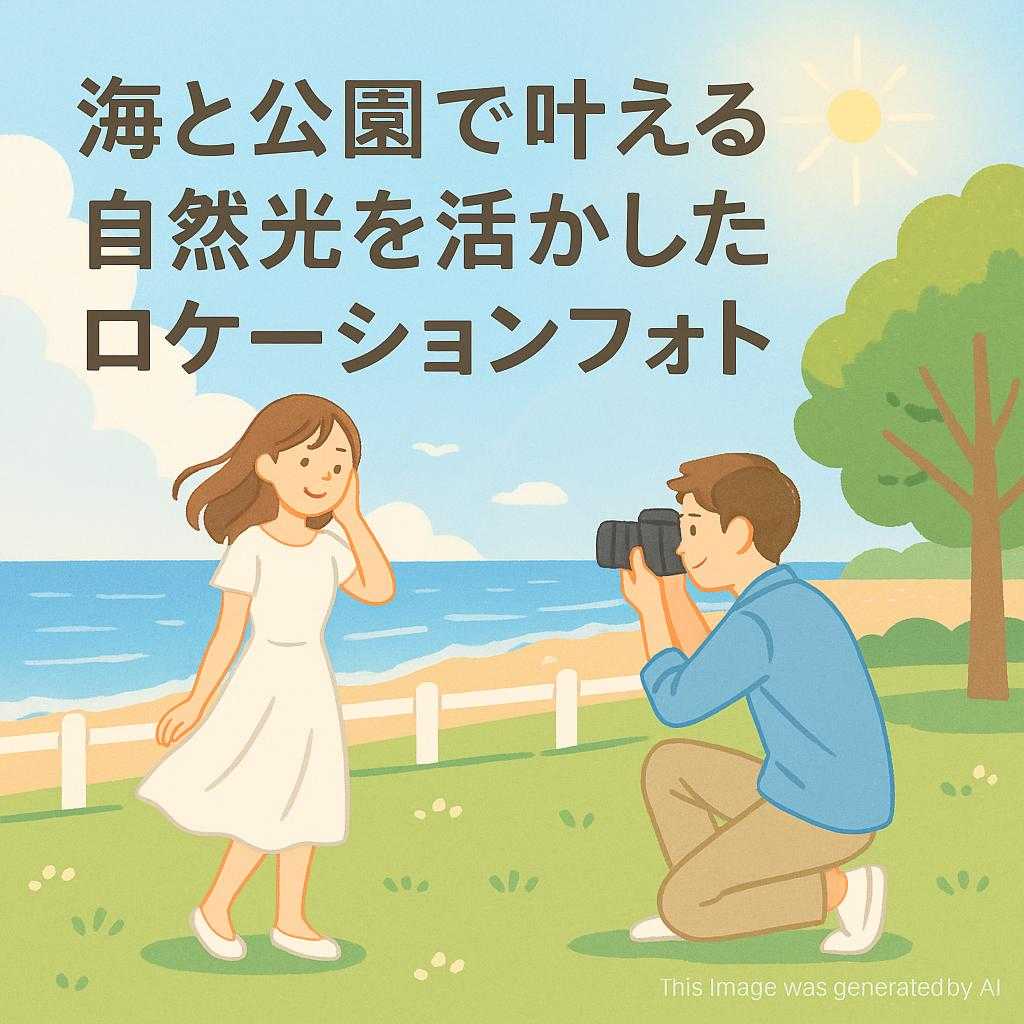 海と公園で叶える自然光を活かしたロケーションフォト