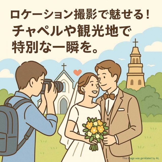 ロケーション撮影で魅せる！チャペルや観光地で特別な一瞬を