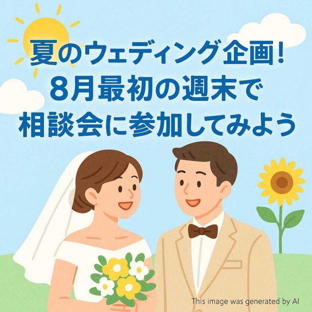夏のウェディング企画！8月最初の週末で相談会に参加してみよう