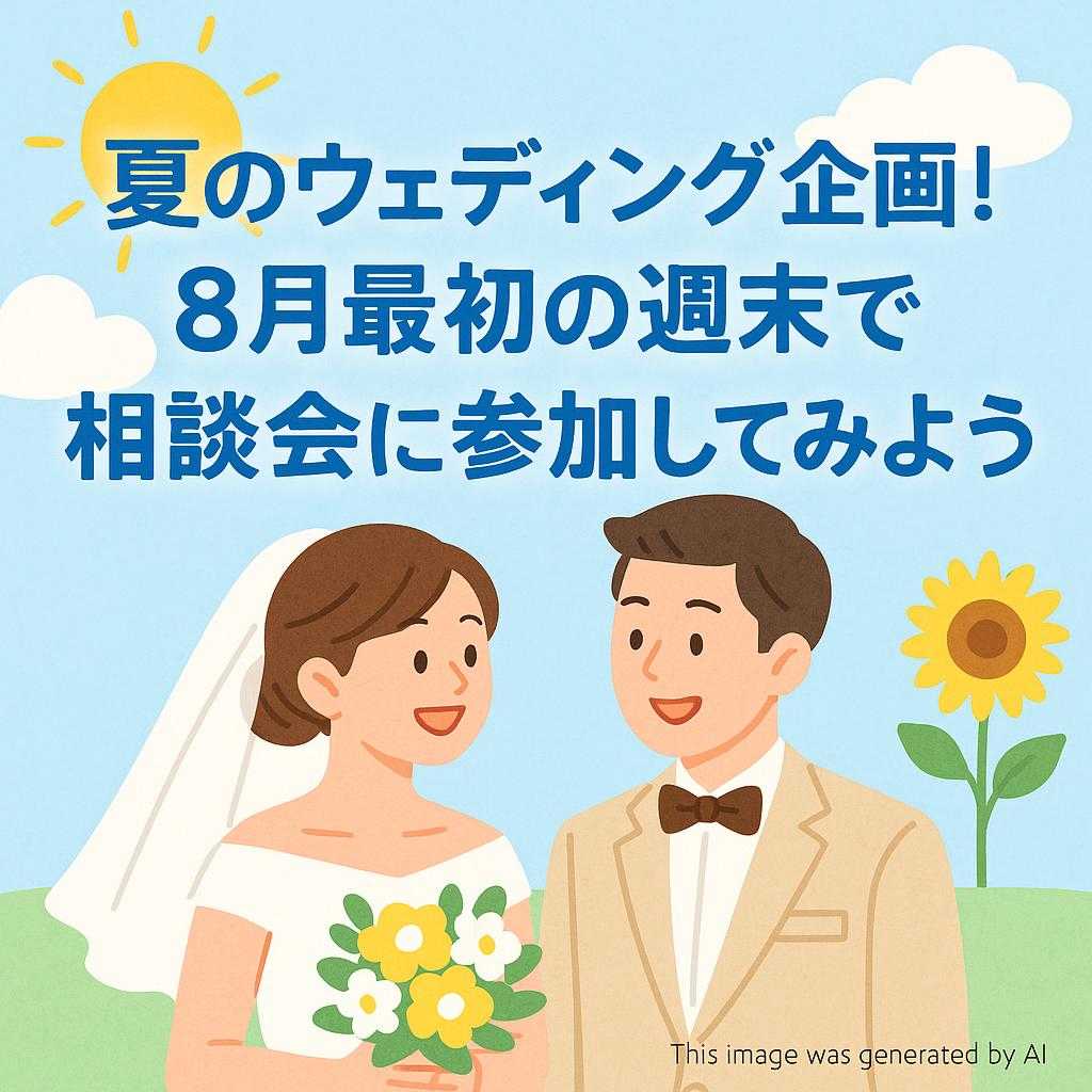 夏のウェディング企画!8月最初の週末で相談会に参加してみよう