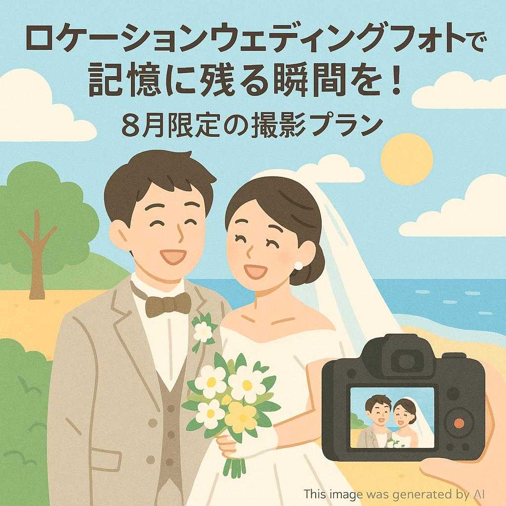 ロケーションウェディングフォトで記憶に残る瞬間を!8月限定の撮影プラン