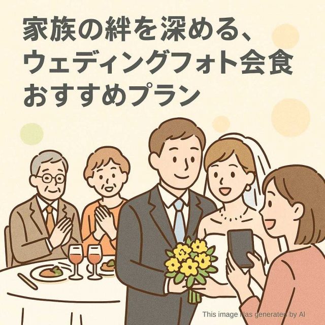 家族の絆を深める、ウェディングフォト会食のおすすめプラン