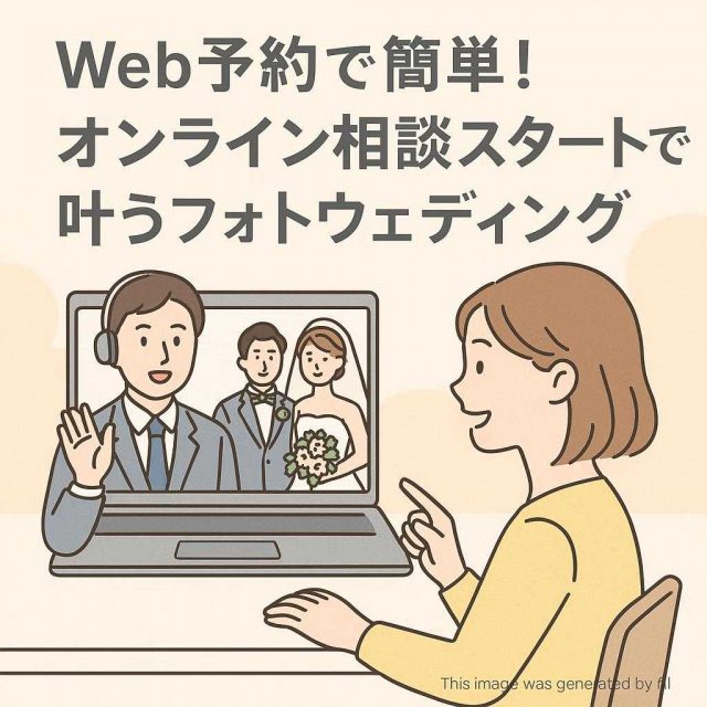 Web予約で簡単！オンライン相談スタートで叶うフォトウェディング
