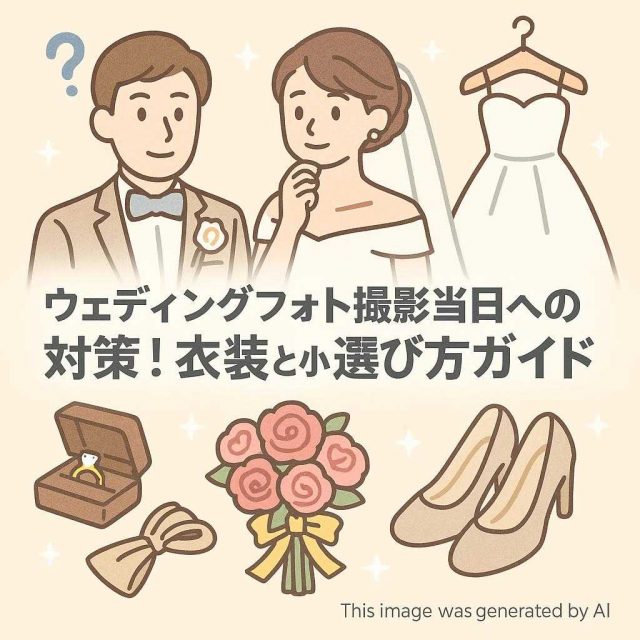ウェディングフォト撮影当日への対策！衣装と小物の選び方ガイド