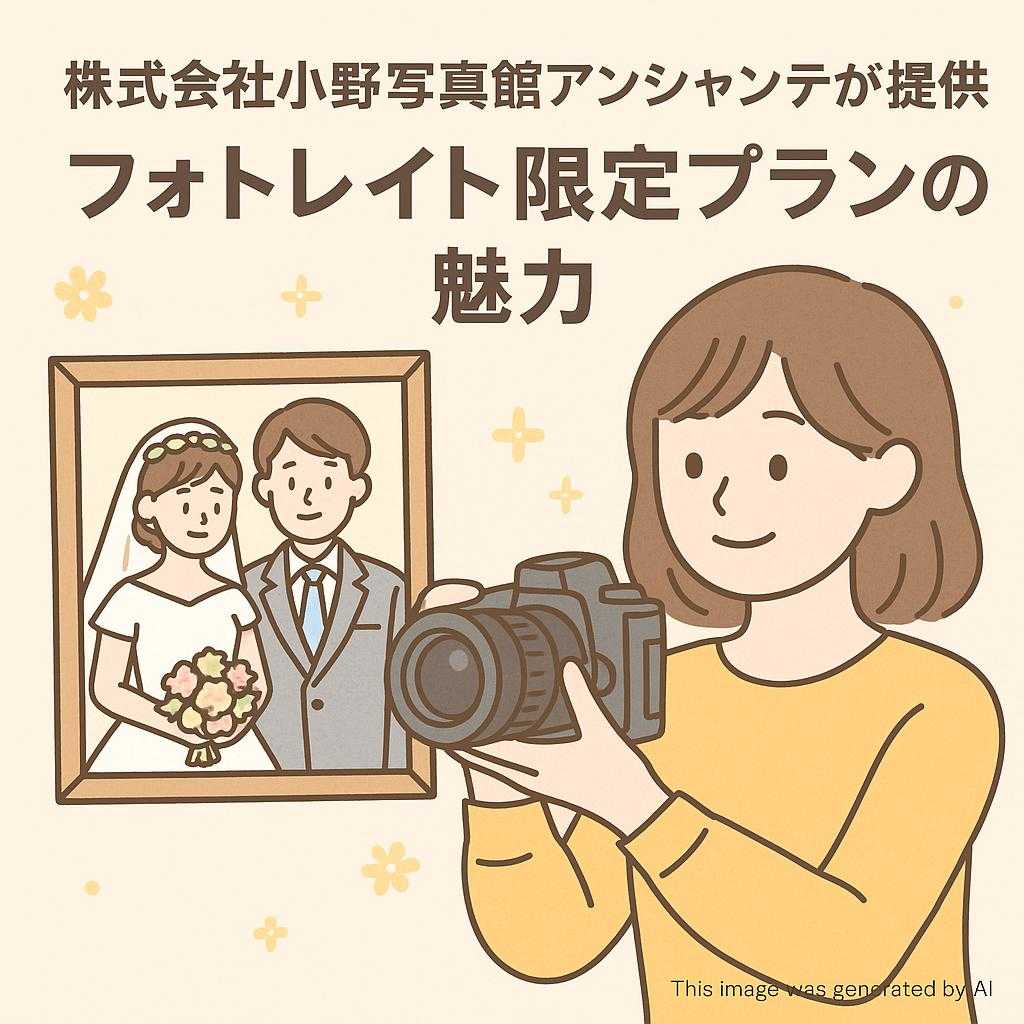 株式会社小野写真館アンシャンテが提供するフォトレイト限定プランの魅力