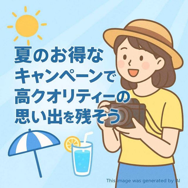 夏のお得なキャンペーンで高クオリティーの思い出を残そう