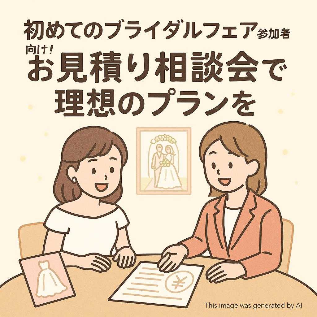 初めてのブライダルフェア参加者向け！お見積り相談会で理想のプランを