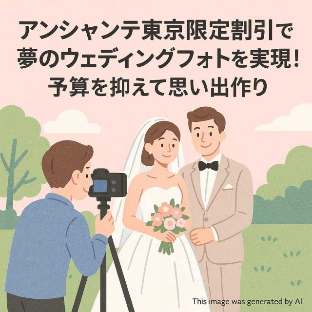 アンシャンテ東京限定割引で夢のウェディングフォトを実現！予算を抑えて思い出作り