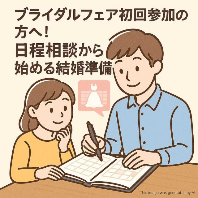 ブライダルフェア初回参加の方へ！日程相談から始める結婚準備