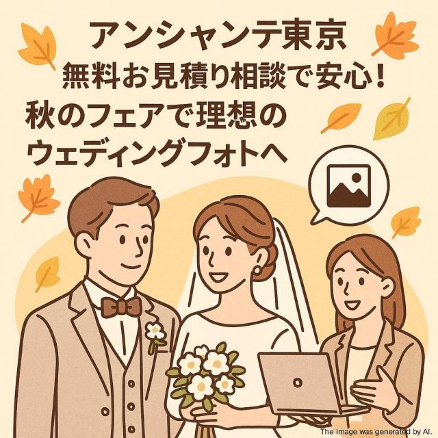 アンシャンテ東京 無料お見積り相談で安心！秋のフェアで理想のウェディングフォトへ