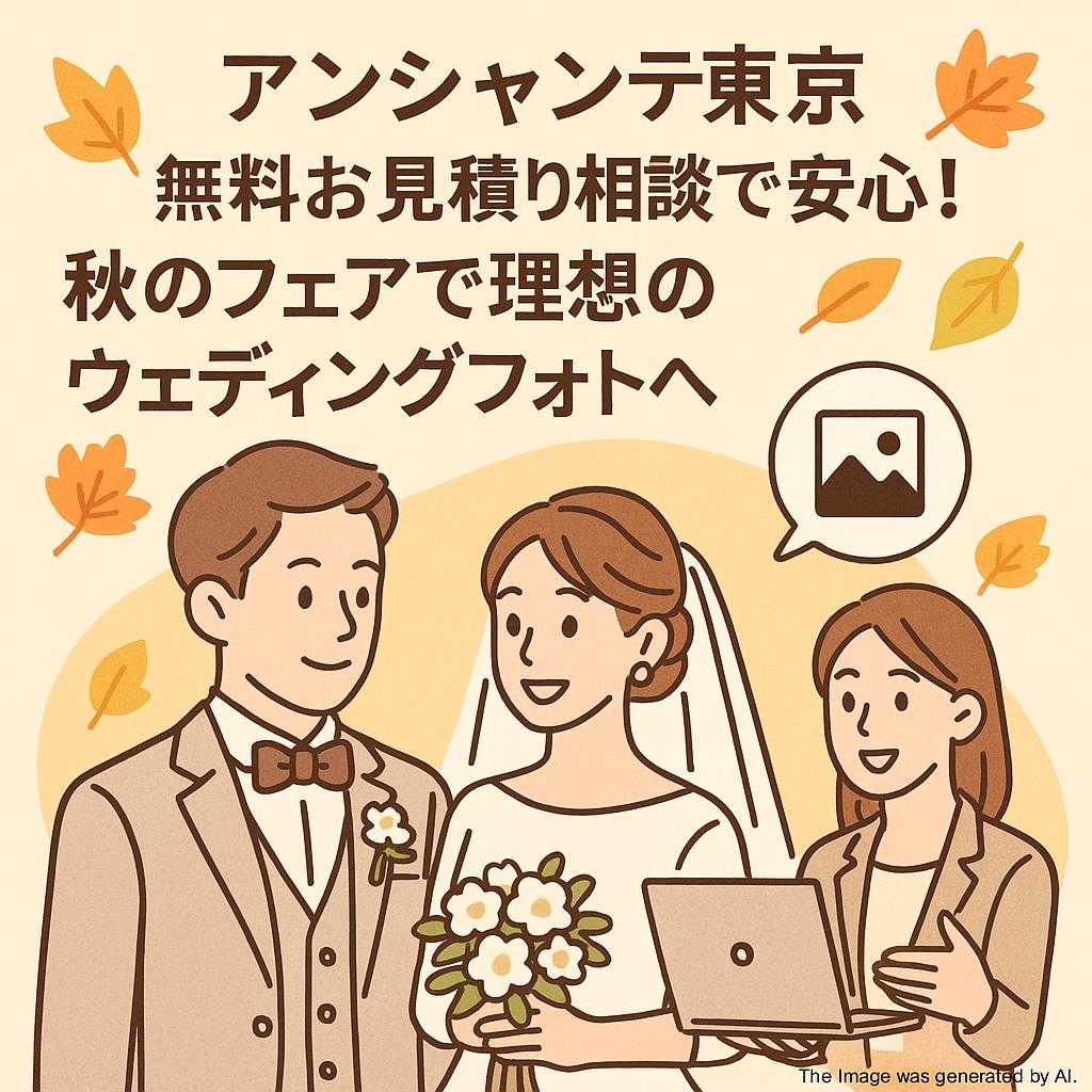 アンシャンテ東京 無料お見積り相談で安心!秋のフェアで理想のウェディングフォトへ