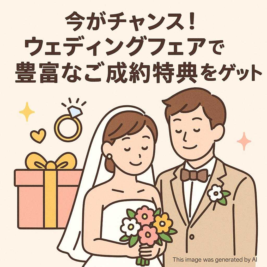 今がチャンス!ウェディングフェアで豊富なご成約特典をゲット