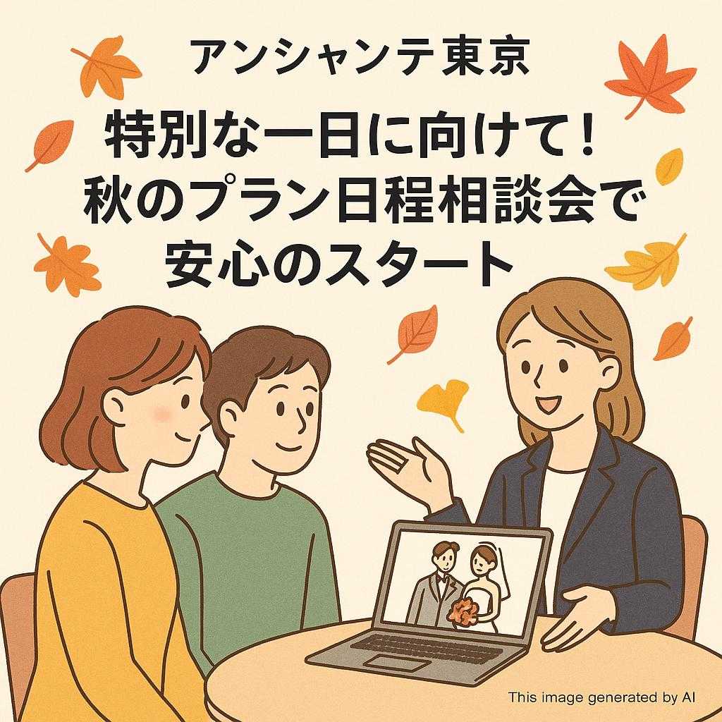アンシャンテ東京 特別な一日に向けて!秋のプラン日程相談会で安心のスタート