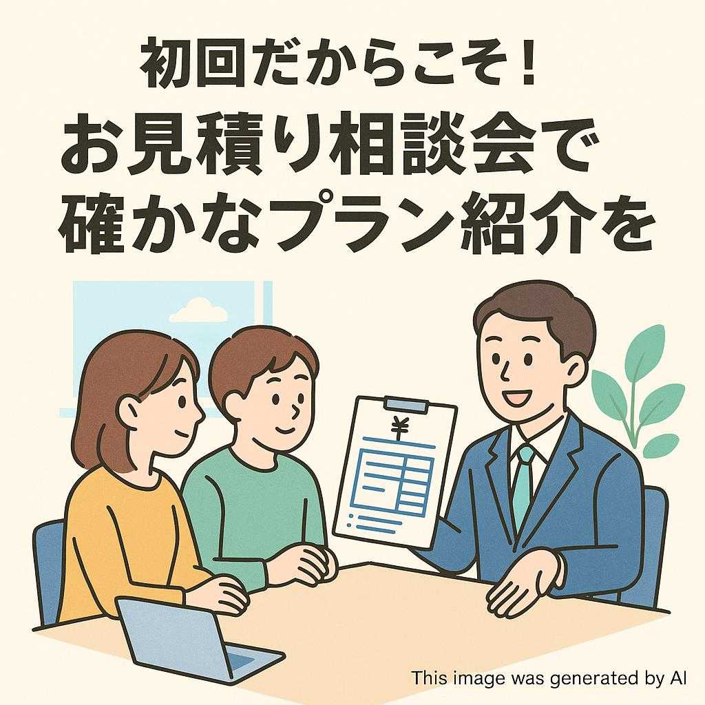 初回だからこそ!お見積り相談会で確かなプラン紹介を