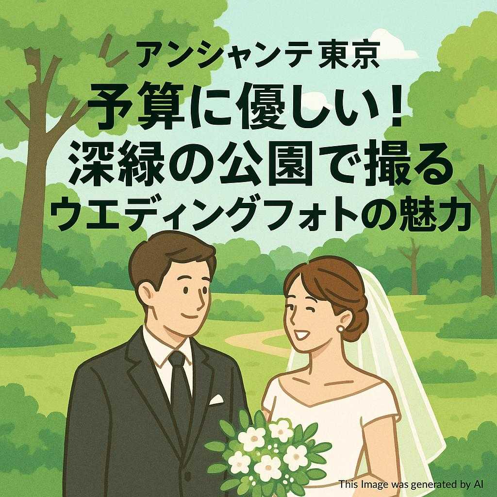 アンシャンテ東京予算に優しい!深緑の公園で撮るウエディングフォトの魅力