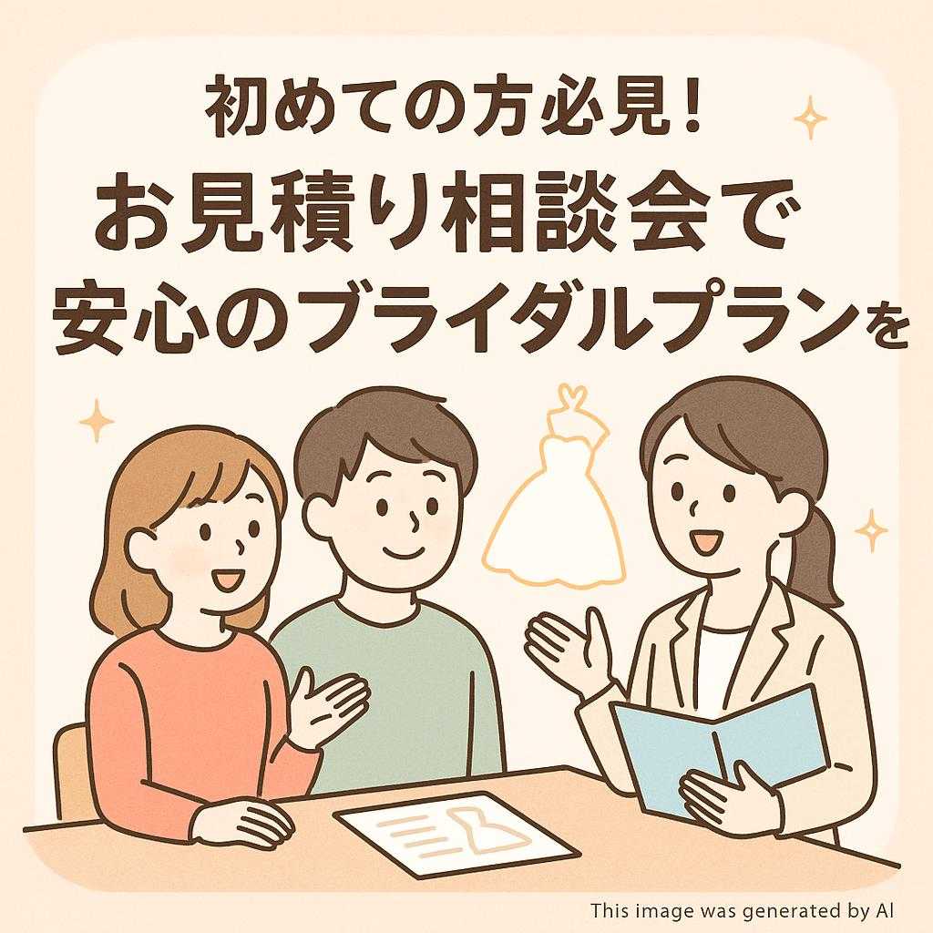 初めての方必見!お見積り相談会で安心のブライダルプランを