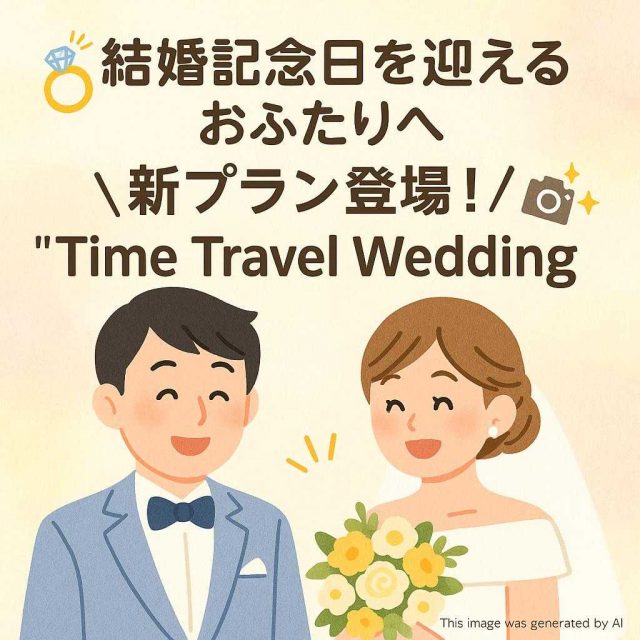 💍 結婚記念日を迎えるおふたりへ ＼ 新プラン登場！ ／ 「Time Travel Wedding」📸✨