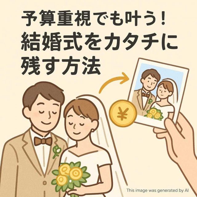 予算重視でも叶う！結婚式をカタチに残す方法