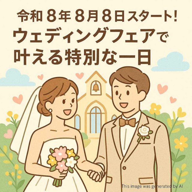 令和8年8月8日スタート！ウェディングフェアで叶える特別な一日