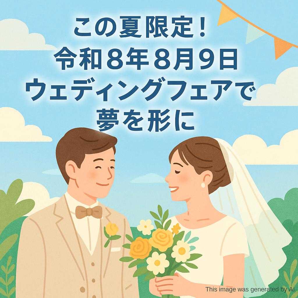 この夏限定！令和8年8月9日ウェディングフェアで夢を形に