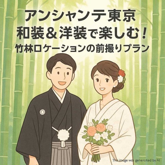 アンシャンテ東京和装＆洋装で楽しむ！竹林ロケーションの前撮りプラン