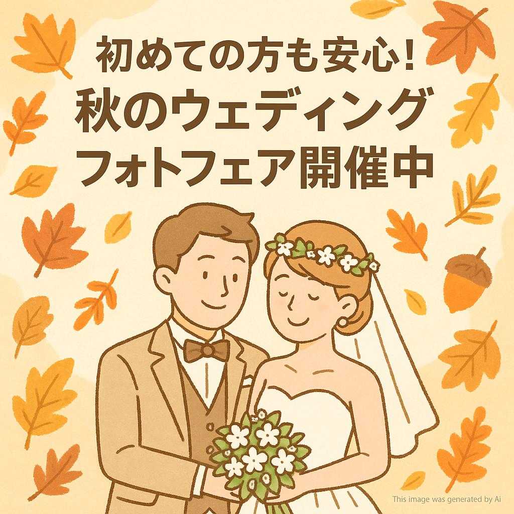 初めての方も安心!秋のウェディングフォトフェア開催中