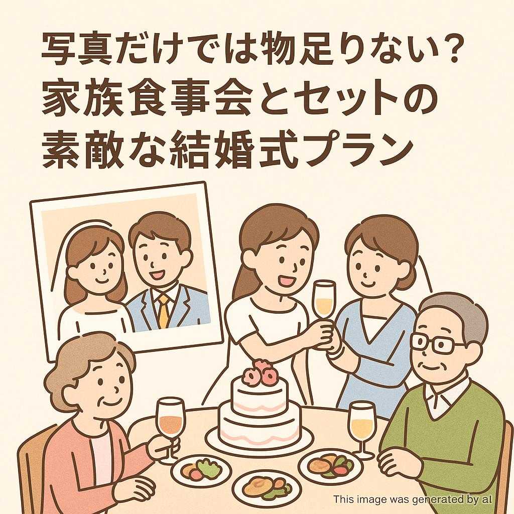 写真だけでは物足りない?家族食事会とセットの素敵な結婚式プラン