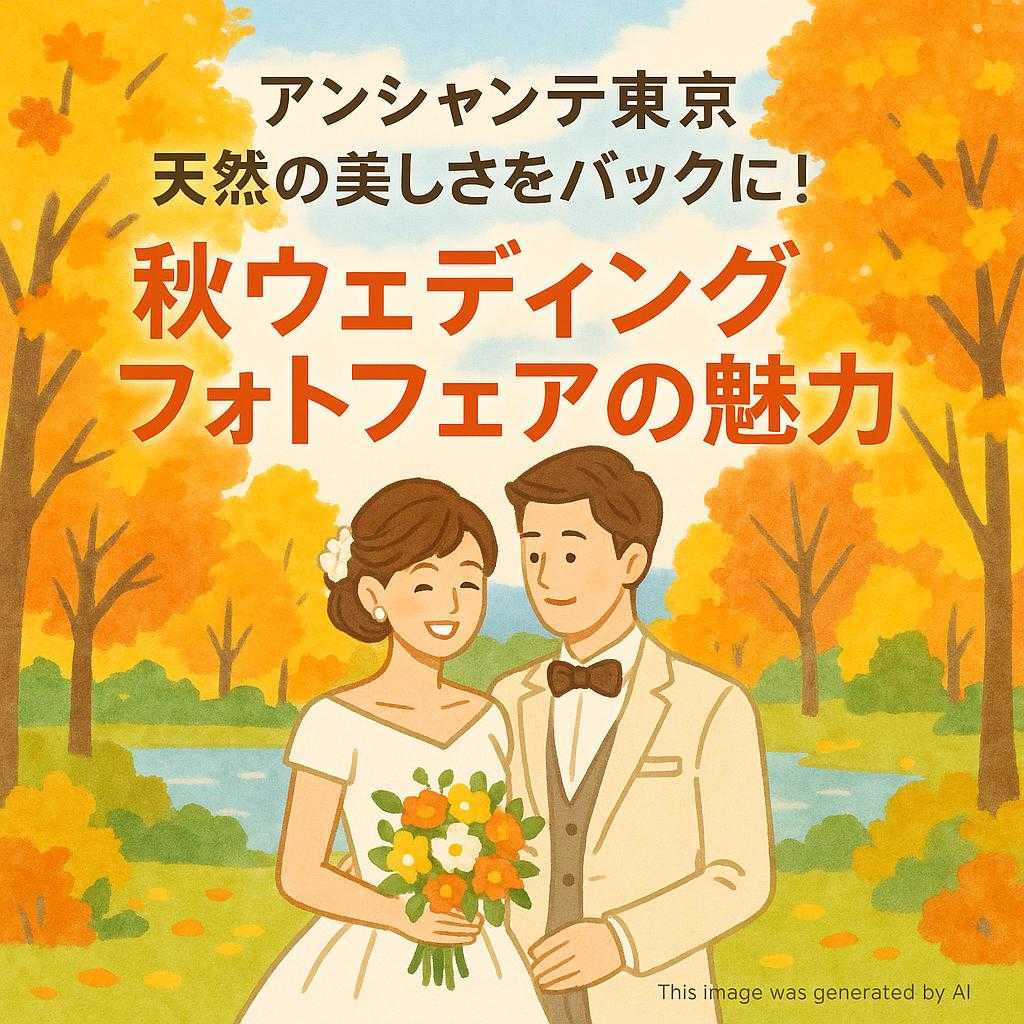 アンシャンテ東京 天然の美しさをバックに！秋ウェディングフォトフェアの魅力