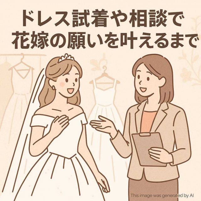 ドレス試着や相談で花嫁の願いを叶えるまで