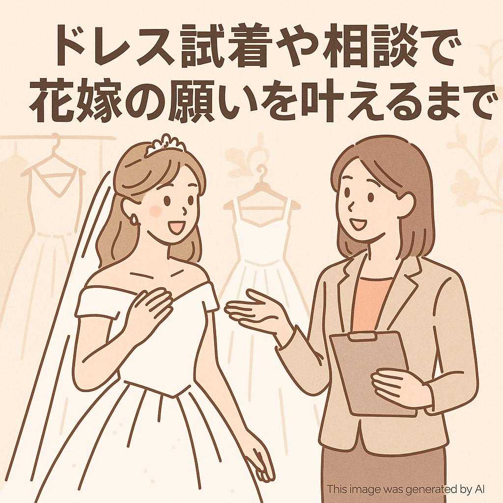 ドレス試着や相談で花嫁の願いを叶えるまで