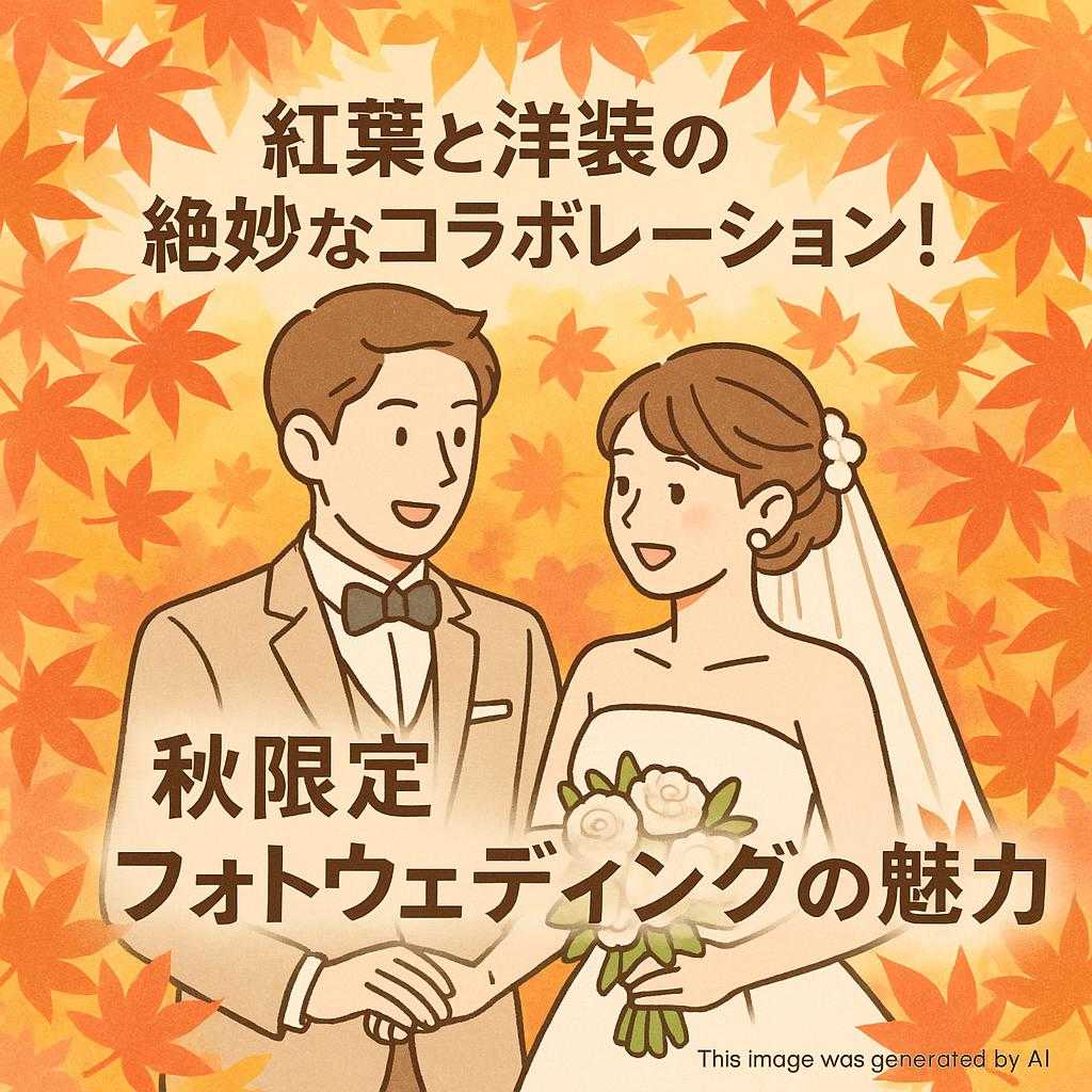 紅葉と洋装の絶妙なコラボレーション!秋限定フォトウェディングの魅力