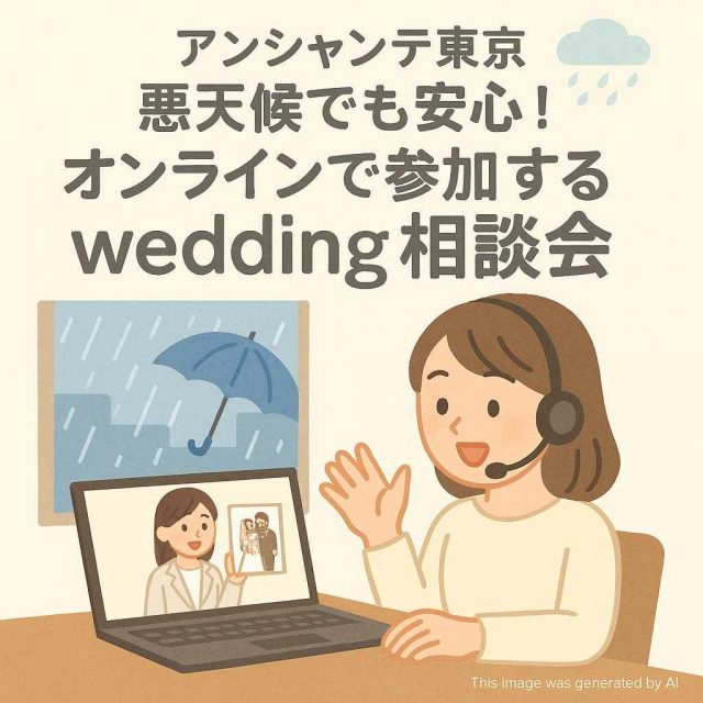 アンシャンテ東京 悪天候でも安心！オンラインで参加するwedding相談会