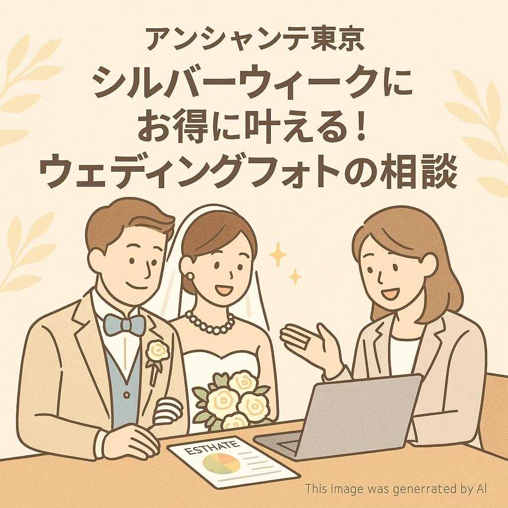 アンシャンテ東京 シルバーウィークにお得に叶える！ウェディングフォトの見積り相談