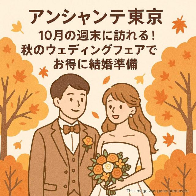 アンシャンテ東京 10月の週末に訪れる！秋のウェディングフェアでお得に結婚準備