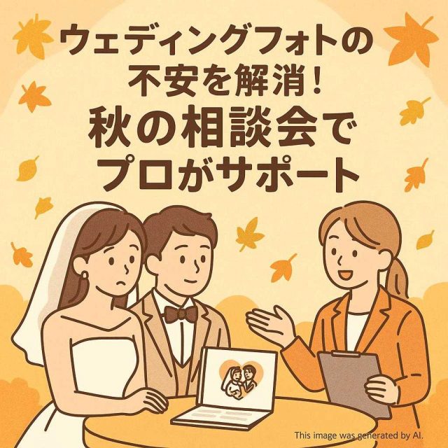 ウェディングフォトの不安を解消！秋の相談会でプロがサポート