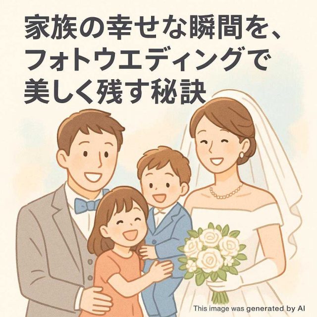 家族の幸せな瞬間を、フォトウエディングで美しく残す秘訣