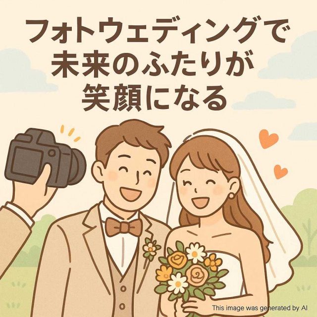 フォトウェディングで未来のふたりが笑顔になる