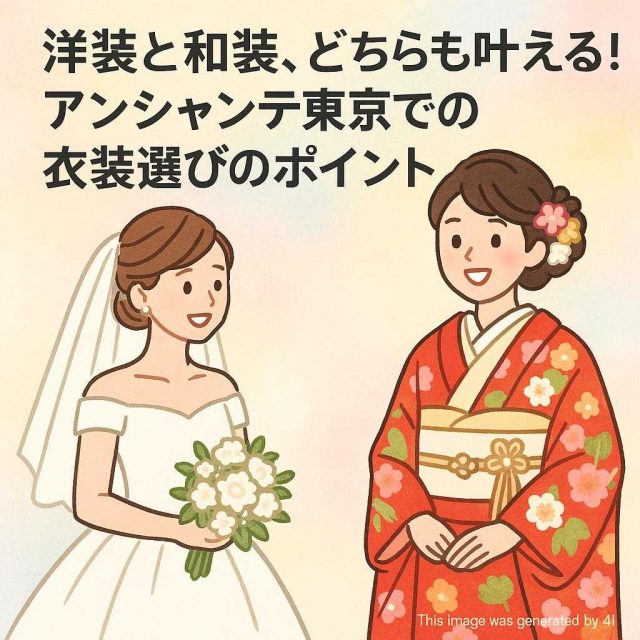 洋装と和装、どちらも叶える！アンシャンテ東京での衣装選びのポイント